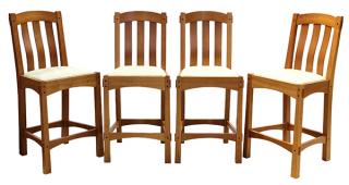 Appraisal: Lot of Berkeley Mills Arts and Crafts style bar stools