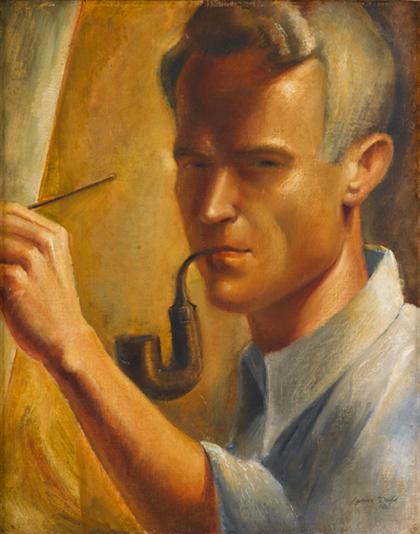 Appraisal: LAMAR DODD american - 'MAN WITH PIPE' Signed and dated