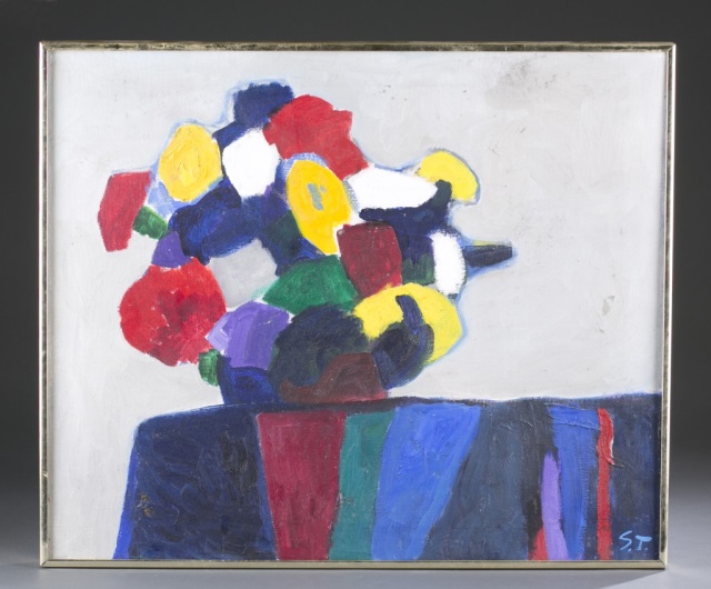 Appraisal: Sally Turner American th c Still Life with Flowers H