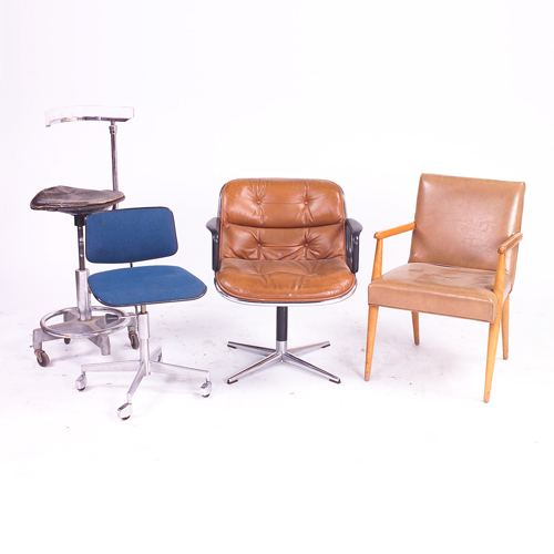 Appraisal: Designer chairs Charles Pollock for Herman Miller office chair on