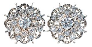 Appraisal: Pair of diamond silver earrings and earring jackets Pair of