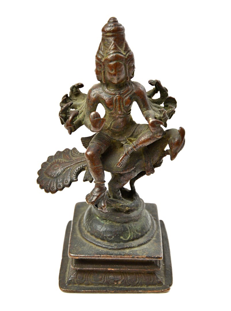 Appraisal: A bronze figure of Skanda South Indian probably th century