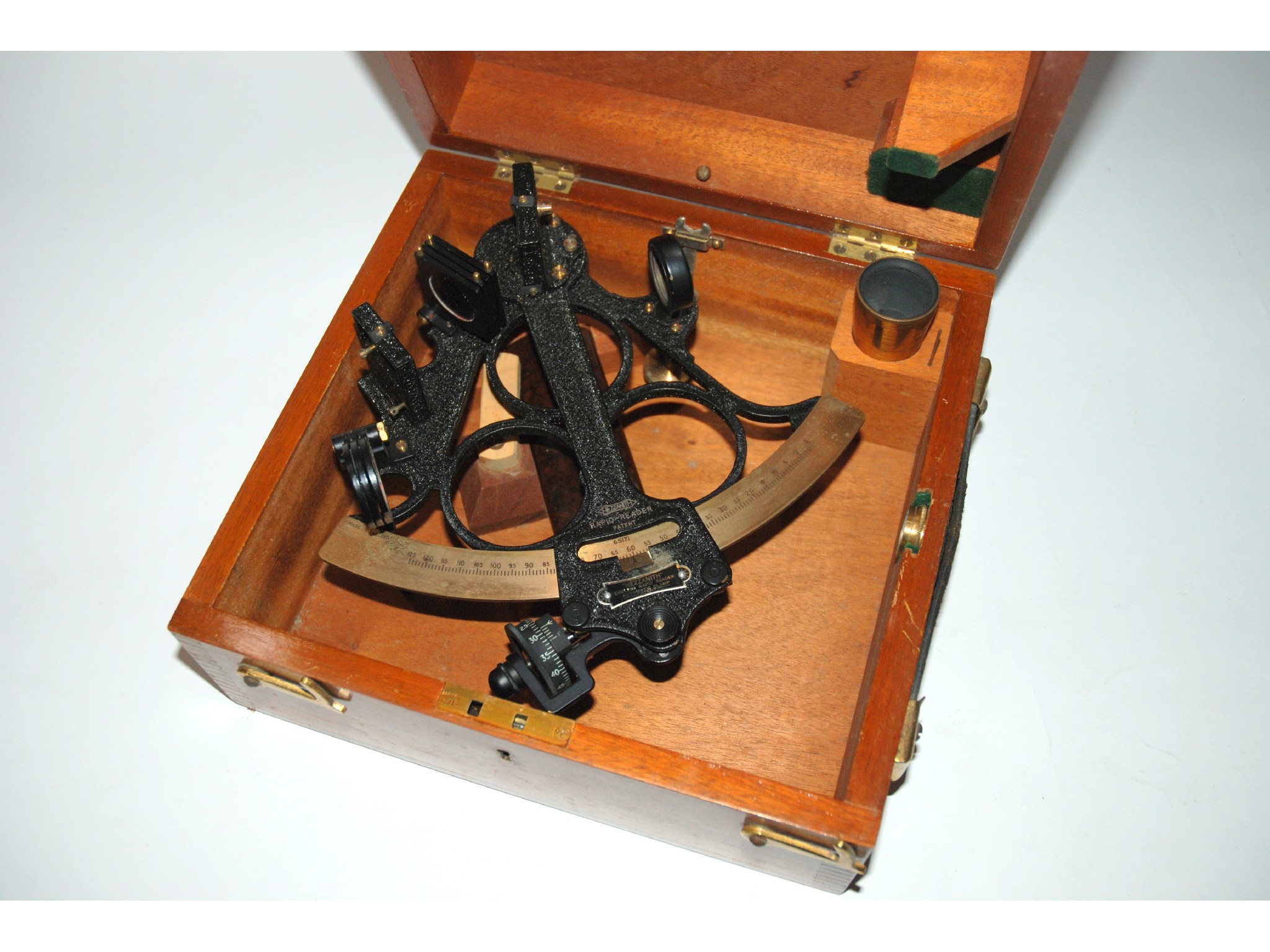 Appraisal: A cased sextant by Hezzanith Instrument Works London