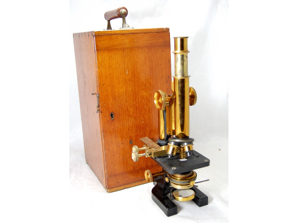 Appraisal: A th century lacquered compound microscope to Watson Sons 'The