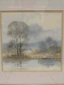 Appraisal: A pair of watercolours ''Morning Reflections'' and ''Country Road'' each