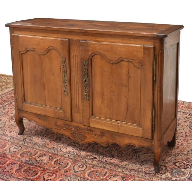 Appraisal: French Provincial Louis XV style fruitwood sideboard th c rectangular