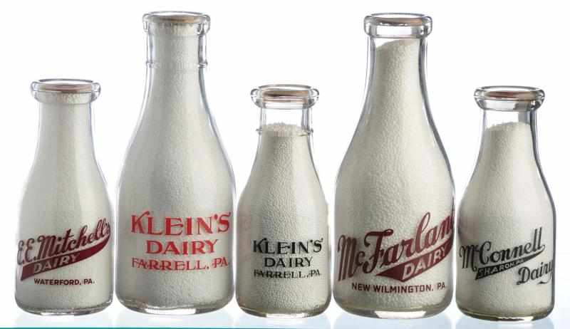 Appraisal: Lot of Pennsylvania Milk Bottles Description Lot includes one bottle