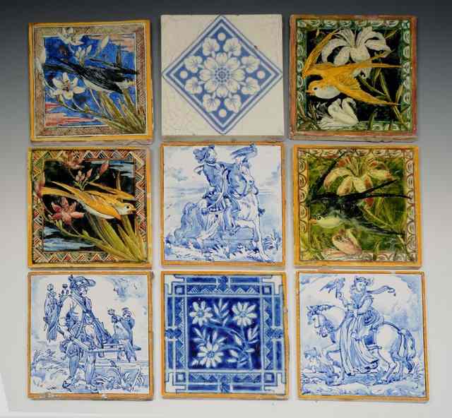 Appraisal: A COLLECTION OF VICTORIAN TILES various styles and decoration some