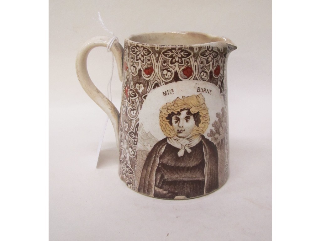 Appraisal: C W McNay pottery jug transfer printed with Robert Mrs