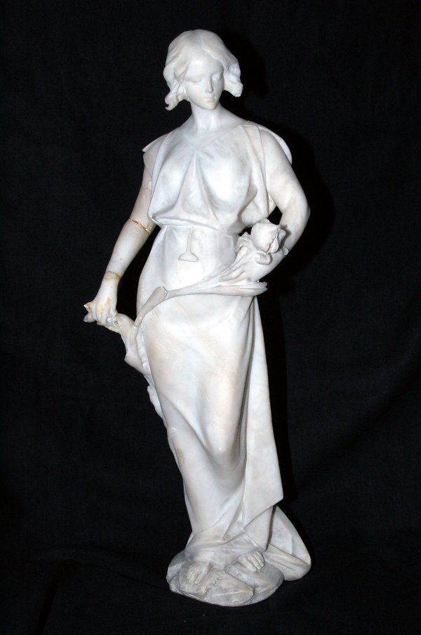 Appraisal: G Cipriani Italian th century Marble sculpture of lady with