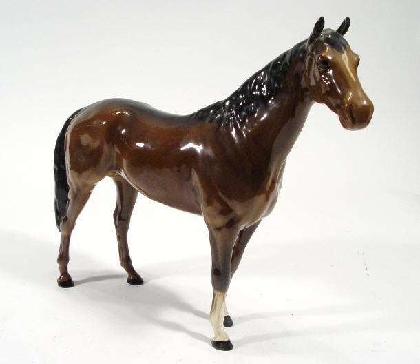 Appraisal: Large brown painted Beswick horse factory mark to underside cm