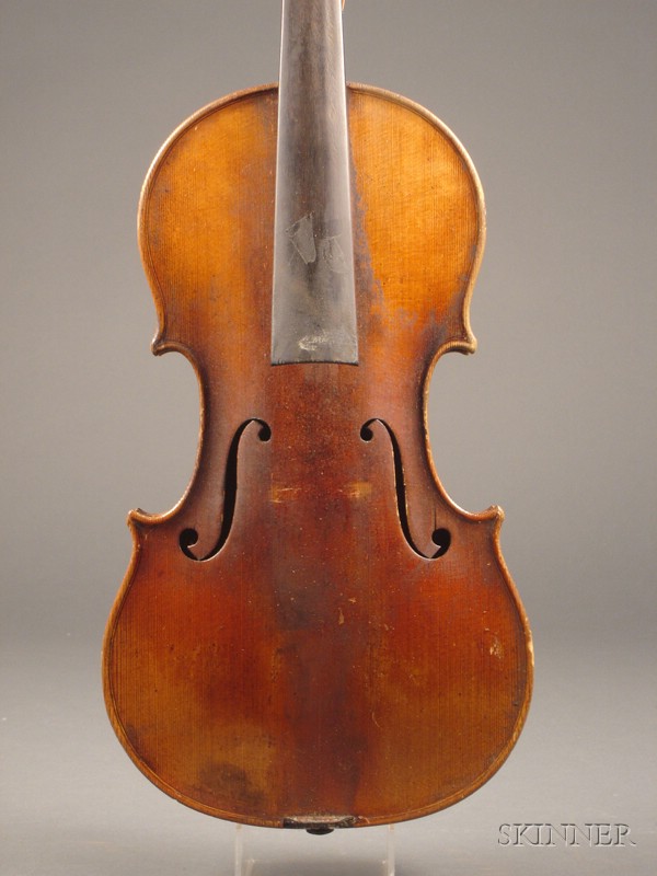 Appraisal: German Violin c labeled STRADIVARIUS length of one-piece back in