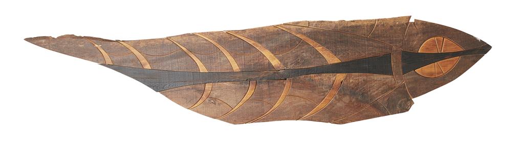 Appraisal: TIM STEAD - 'FATHOM' WOOD SCULPTURE signed and dated verso