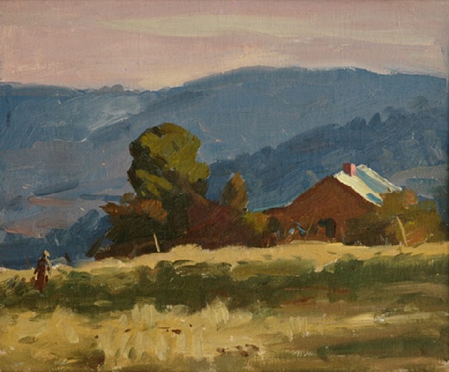 Appraisal: William Dargie - Landscape with House oil on canvas on