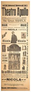 Appraisal: NICOLA WILLIAM MOZART NICOL The Great Nicola Brazil Monochrome broadside