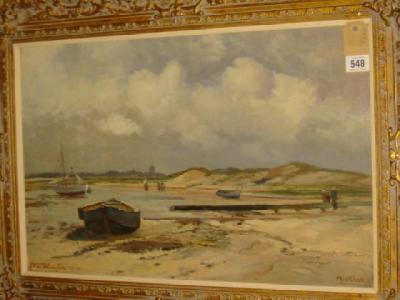 Appraisal: VICTOR DE RUYTER Munkmarsh on board signed inscribed and dated