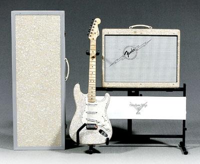 Appraisal: Fender Stratocaster and amplifier mottled celluloid body custom shop with