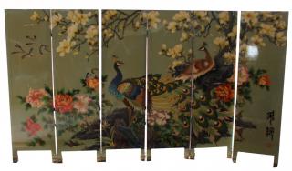 Appraisal: th C Chinese Cloisonne Enameled part Screen th C Chiinese