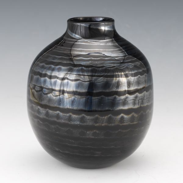 Appraisal: MARY ELLEN GRAHAM AMERICAN CONTEMPORARY x Black and swirled silver