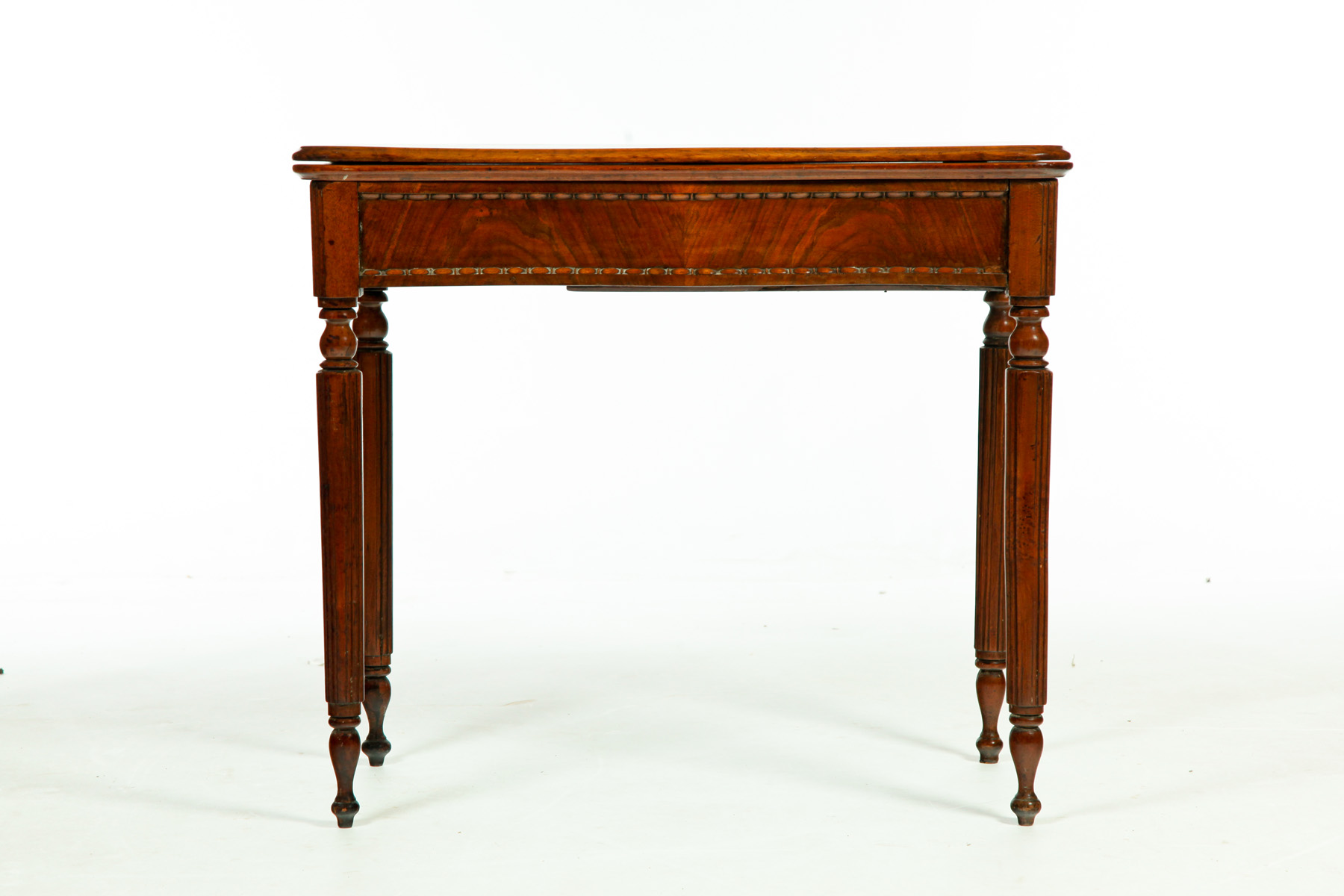 Appraisal: SHERATON CARD TABLE American or English mid th century mahogany