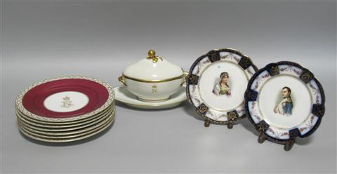 Appraisal: GROUP OF NAPOLEONIC PORCELAIN WARES Including a pair of cabinet