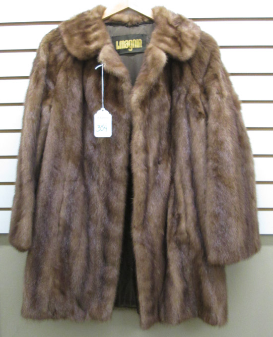 Appraisal: LADY'S MINK FUR COAT with two hook and eye closures