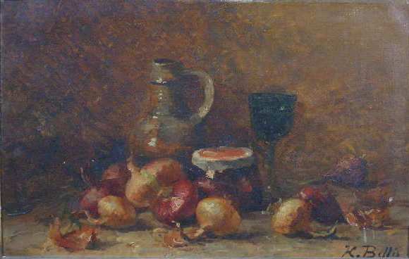 Appraisal: Hubert Bellis Belgian - Nature Morte oil on canvas signed