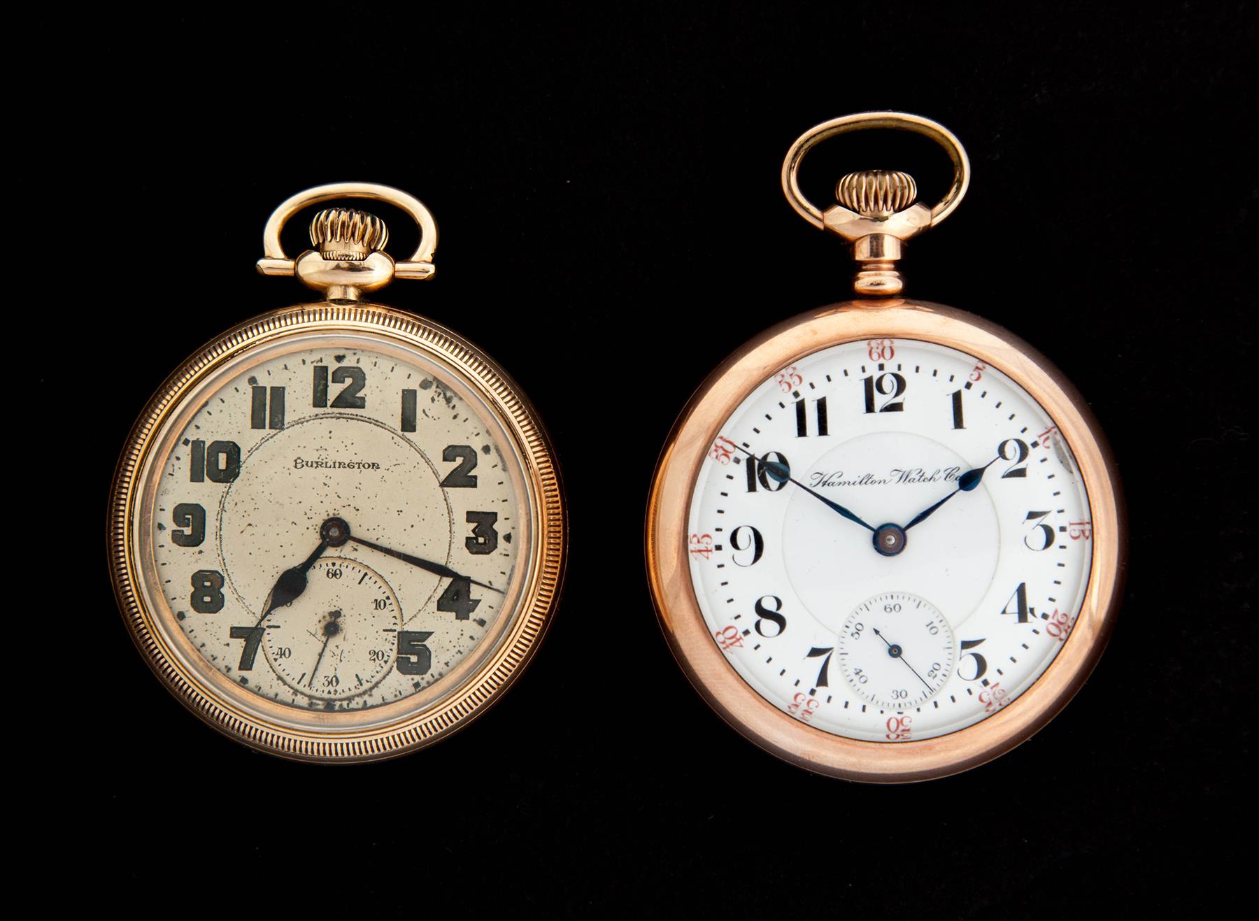 Appraisal: TWO -SIZE -JEWEL OPEN FACE POCKET WATCHES American st quarter-