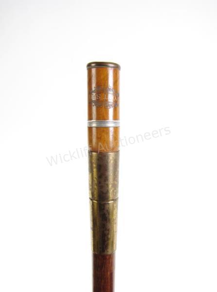 Appraisal: Port Said Pipe Cane solid wood shaft wooden handle with