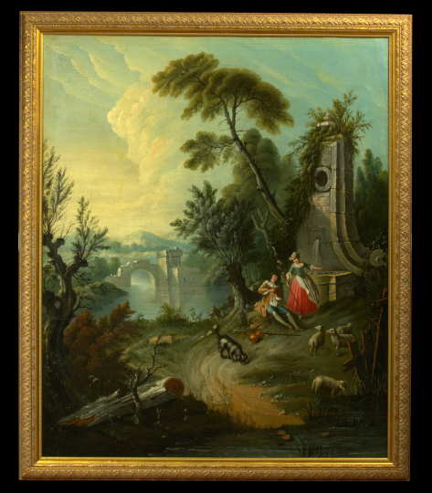 Appraisal: Follower of Hubert Robert French - Bucolic Country Scene oil