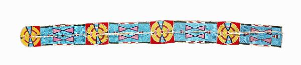 Appraisal: A Crow or Nez Perce beaded blanket strip Fully beaded