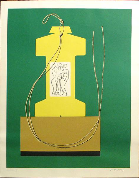 Appraisal: Man Ray American - Monument A Color lithograph printed on