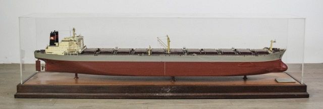 Appraisal: M S Atland Shipbuilder's Model Painted wooden model of the