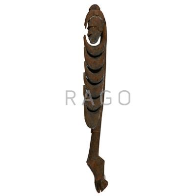 Appraisal: NEW GUINEA YIPWON FIGURE EAST SEPIK PROVINCE Stylized form with