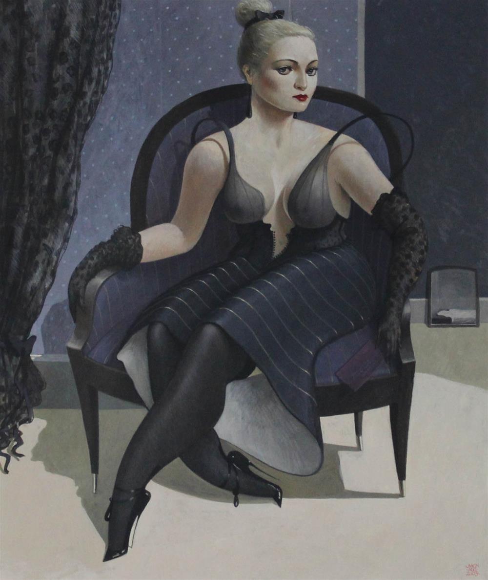 Appraisal: JAMES MCNAUGHT BRITISH - THE CRIMSON ENVELOPE Gouache on paper