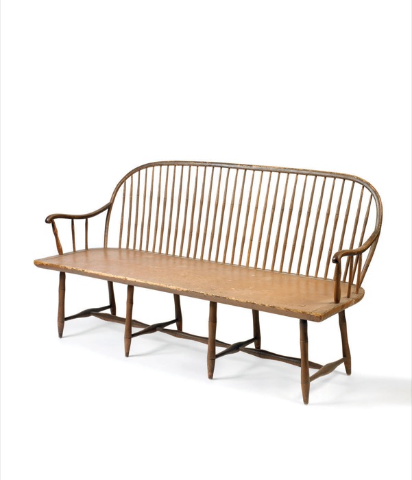 Appraisal: RARE AND IMPORTANT PHILADELPHIA BOW-BACK WINDSOR BENCH CIRCA - Overall