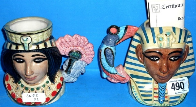 Appraisal: Royal Doulton small limited edition character jugs Tutankhamen D with