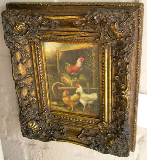 Appraisal: After Claude-Francois Hugt Belgian fl ca - Chickens and a