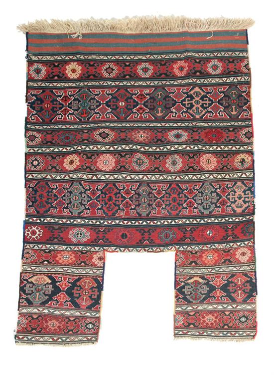 Appraisal: ORIENTAL RUG Early th century Caucasian Shirvan Kilim saddle cover