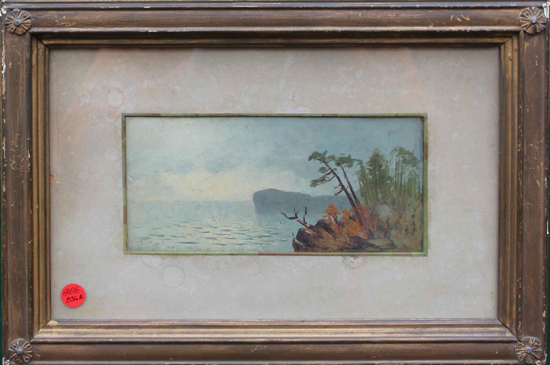 Appraisal: AMERICAN SCHOOL th CenturySketch of a coastal landscape Unsigned Oil