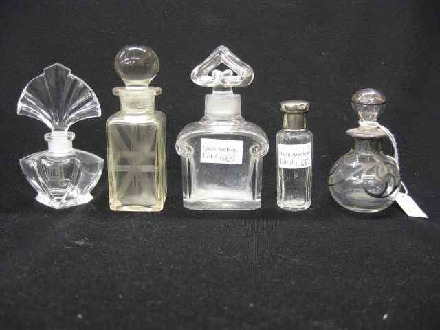 Appraisal: pc Perfume Bottle Lot silver overlay Baccarat more all clear