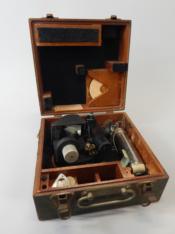 Appraisal: An ebonised sextant in fitted case etc Provenance Butterfields Thoresby