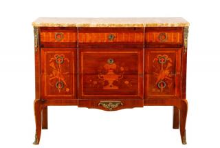 Appraisal: Louis XV Transitional Style Marquetry Commode Louis XV Transitional style