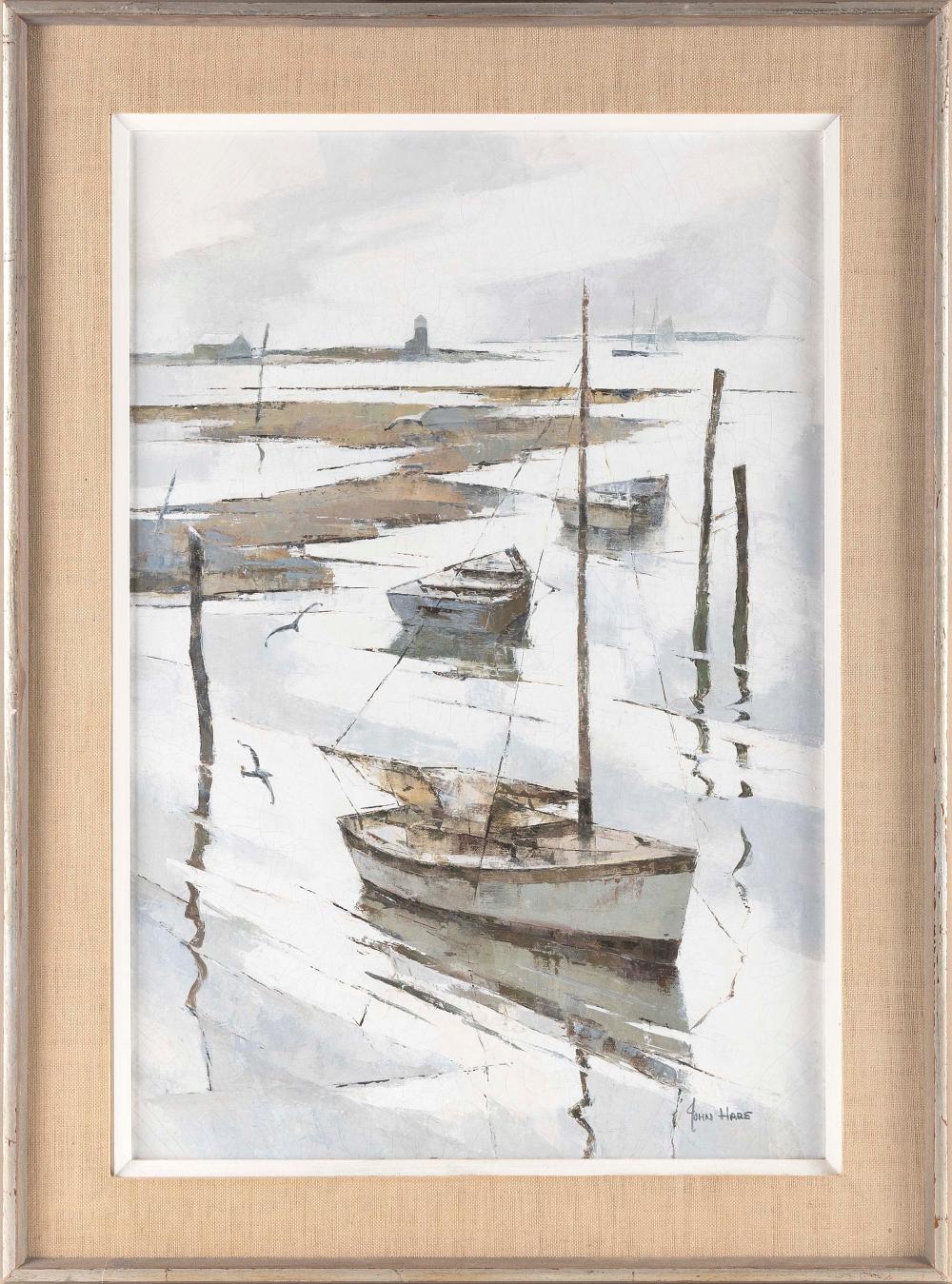 Appraisal: JOHN CUTHBERT HARE MASSACHUSETTS FLORIDA - NANTUCKET HARBOR OIL ON