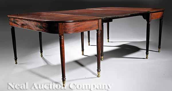 Appraisal: An American Late Federal Mahogany Dining Table early th c