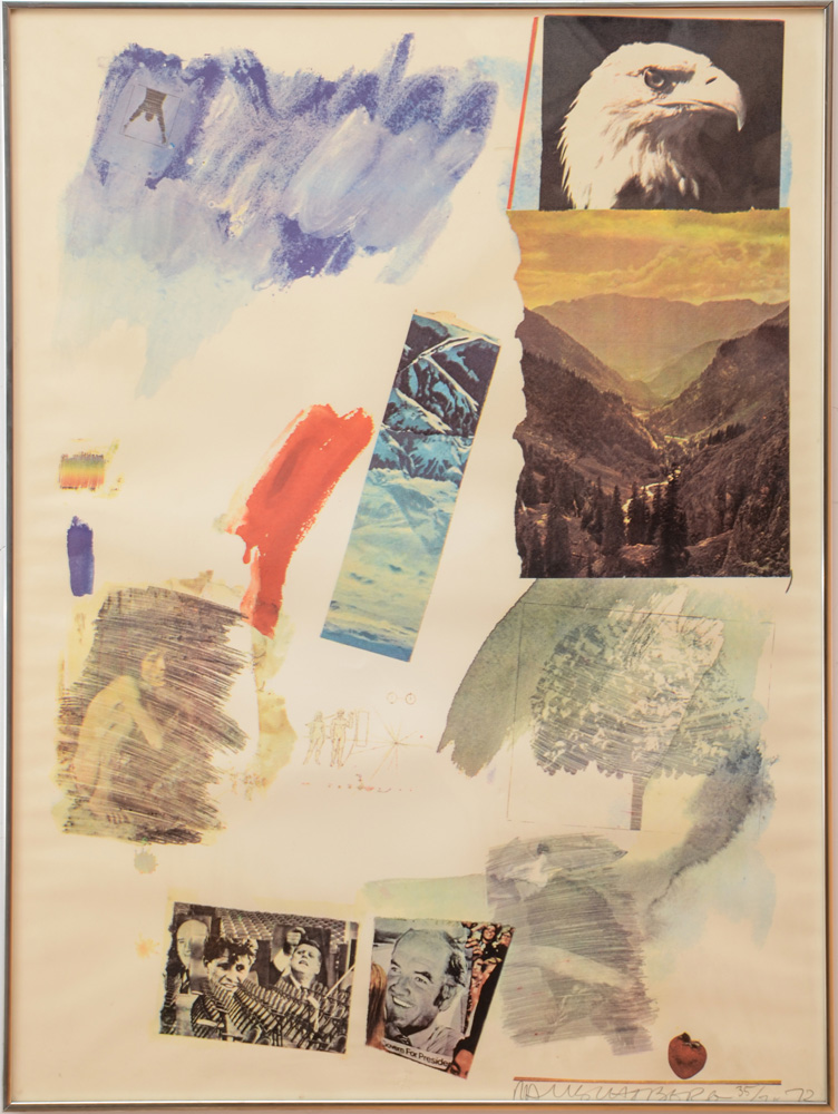 Appraisal: ROBERT RAUSCHENBERG - UNTITLED Offset lithograph in colors on wove