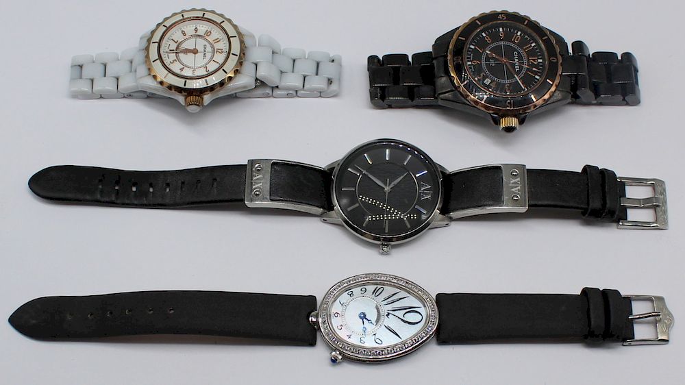 Appraisal: WATCHES Grouping of Couture STYLE Watches Includes a ladies Chanel