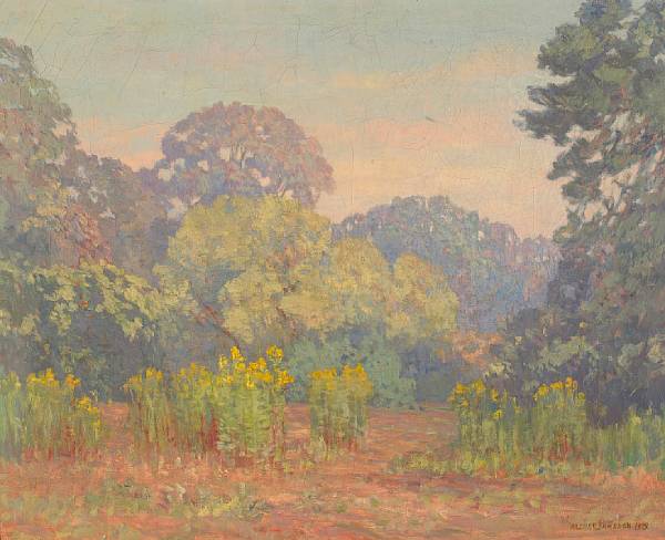 Appraisal: Alfred Jansson Swedish American - A Path through the Goldenrod