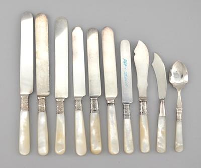 Appraisal: A Group of Mother of Pearl Handle Cutlery Consisting of