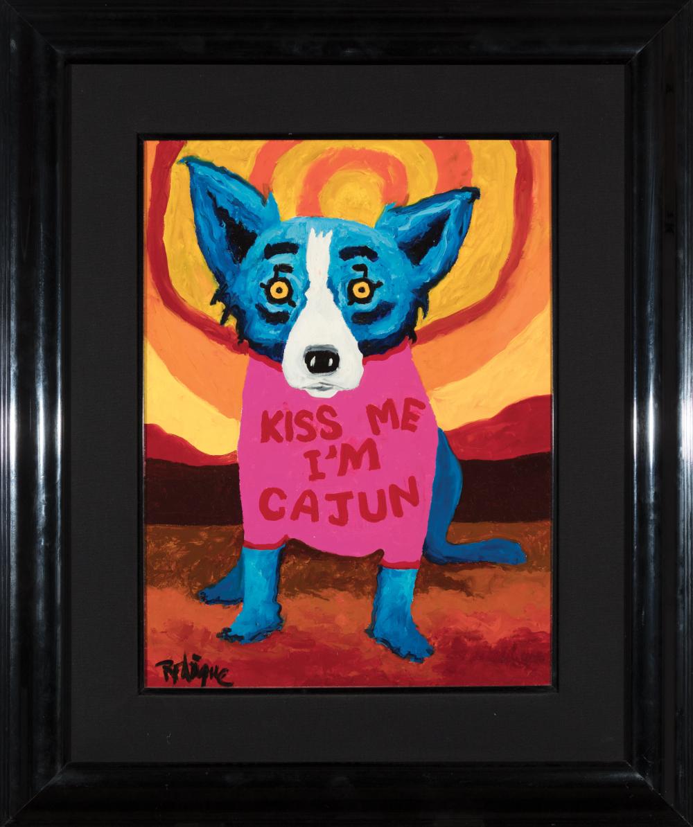 Appraisal: George Rodrigue American Louisiana - Kiss Me I'm Cajun Too